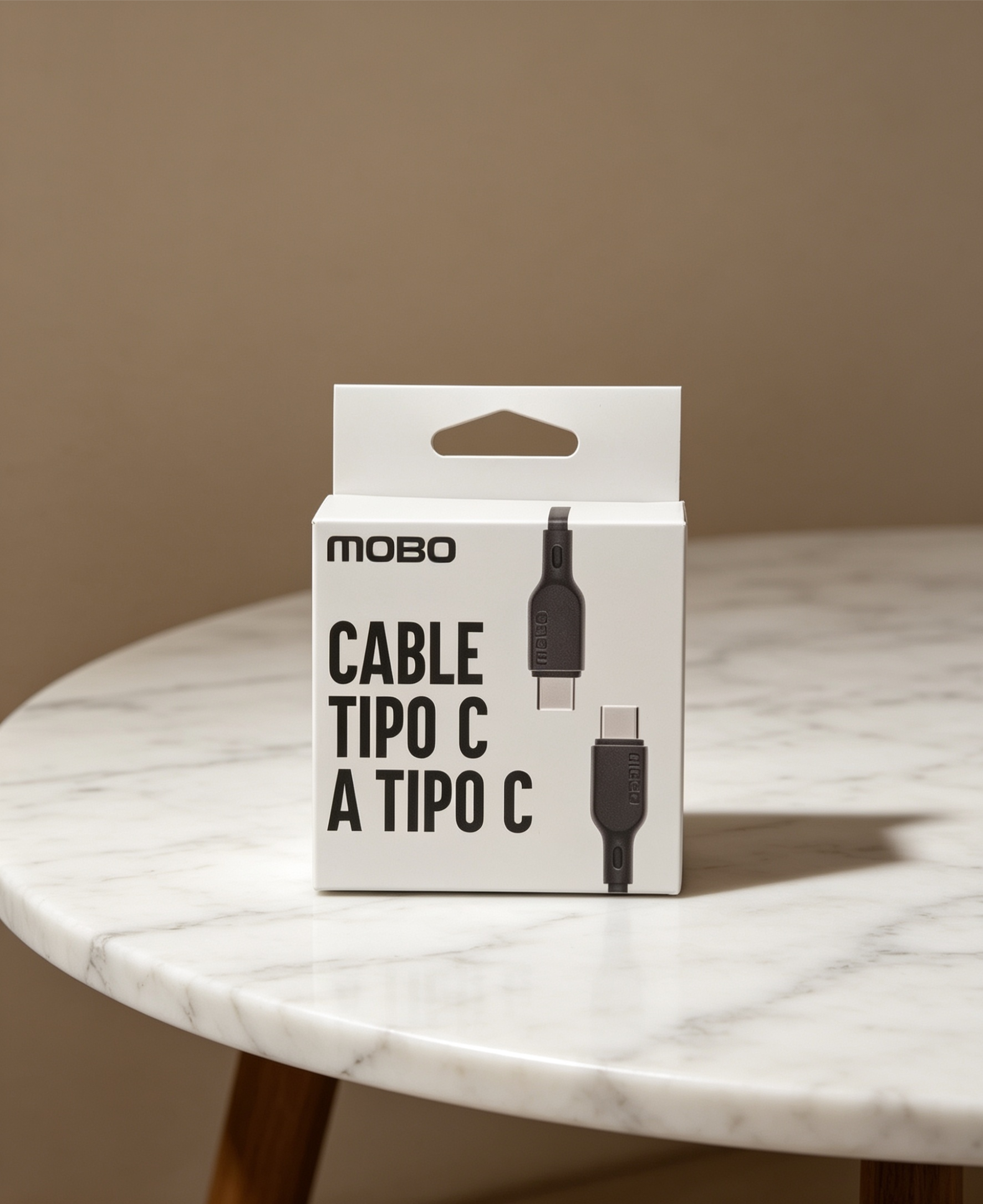 Cable MOBO Tipo C a Tipo C (Alta Velocidad y Carga Rápida)